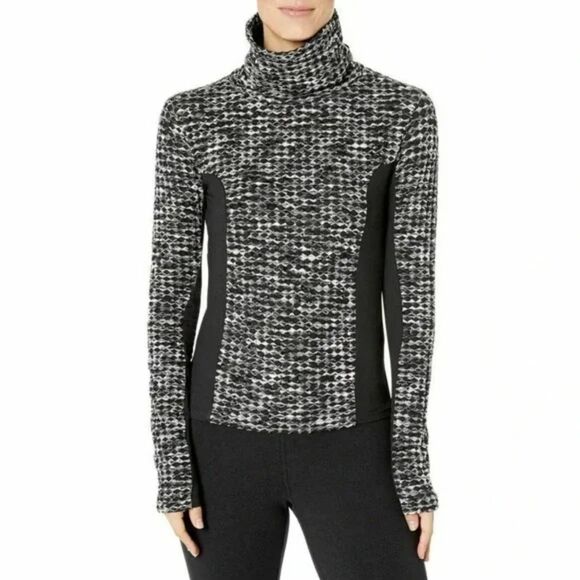 Nike Pro Hyperwarm Turtleneck Athletic Sweater Fitted Size Medium Two Tone - Picture 1 of 9